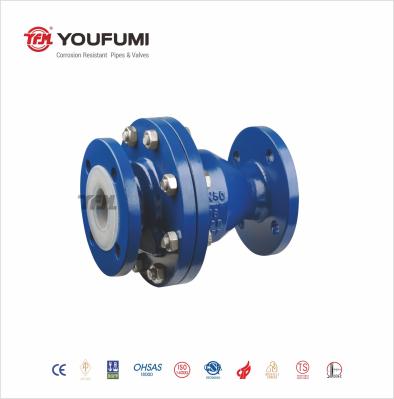 Anticorrosion WCB PFA Lined Check Valve 3 Inch Normal Temperature