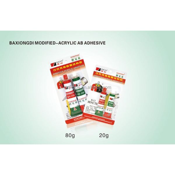 Modified Acrylic Adhesive AB Adhesive with 1:1 Mixing Ratio 5-10 Minutes Initial Curing and Temperature Resistance -60°C to +100°C