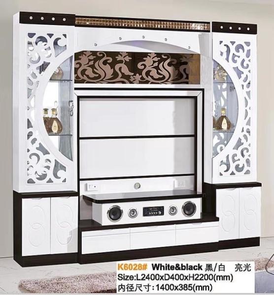 Armário de suporte de TV estilo aquário Painel de MDF Ashley Foot Armoire Armário de TV