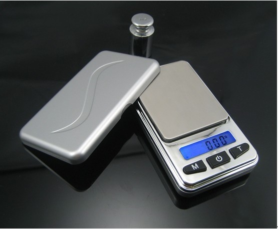 Blue display electronic scale/pocket scale with 100g,200g,300g and 500g