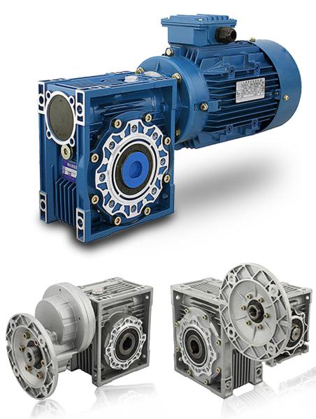 CE Double Worm Gear Reducer 50:1 Ratio For 110mm BLDC Motor Nmrv 075 Gearbox