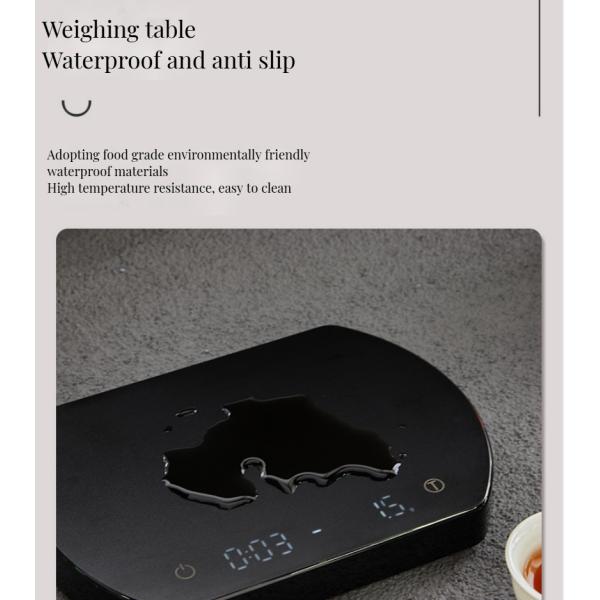 ODM Design Digital Silicone Pad Coffee Weighing Drip Scale with Timer Sustainable Brewing