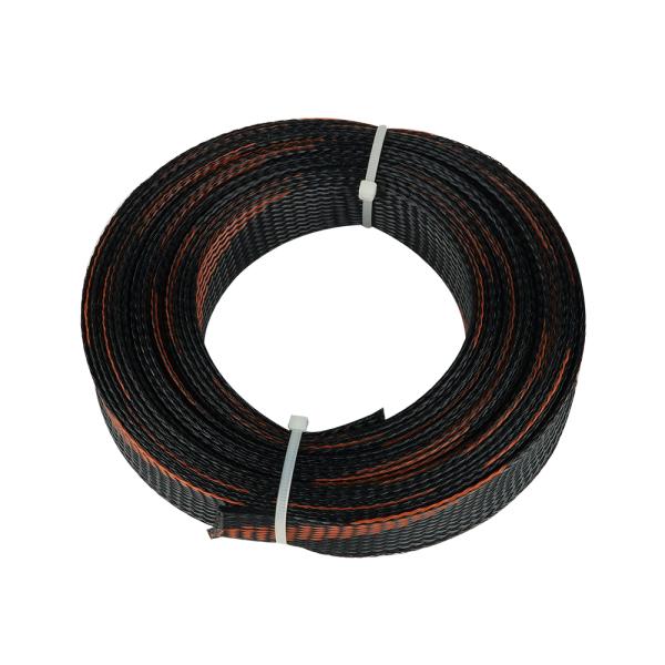 пламя расширяемый заплетенный Sleeving Recyclable ЛЮБИМЦА 1-100mm черное/оранжевое - retardant