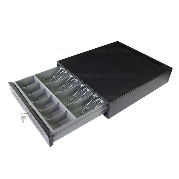 Black Metal Cash Drawer Manual Cash Drawer Under Counter 5.9 KG 420A