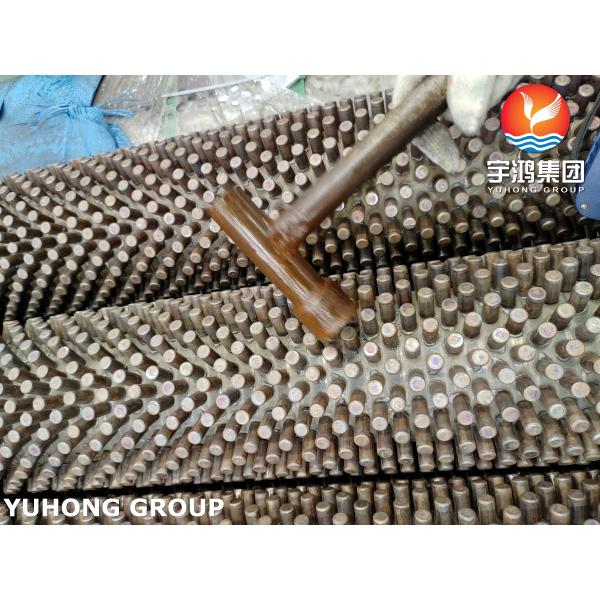 ASTM A312 TP304 SS HFW Studded Finned Tubes Superior Heat Transfer For Heaters