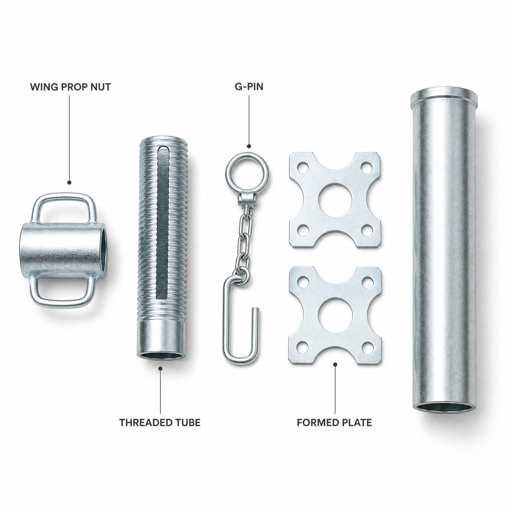 Galvanized Adjustable Steel Shoring Prop with High Corrosion Resistance and Secure Hook Locking System for Construction Support