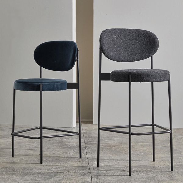 New Arrival Wholesale Cheap Modern Design Velvet Fabric Dining Chairs Tall Bar Chair
