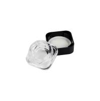 Frasco de vidro transparente de 5 ml, tampa à prova de crianças, frasco quadrado, frasco concentrado, embalagem com tampa à prova de crianças