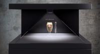 Unidad de visualización completa de la pirámide del holograma de la resolución de HD en sala de exposiciones