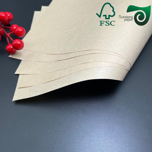 60gram 30in Kraft Paper Board 1 Side MG Pure Brown Ribbed Kraft Paper For Package