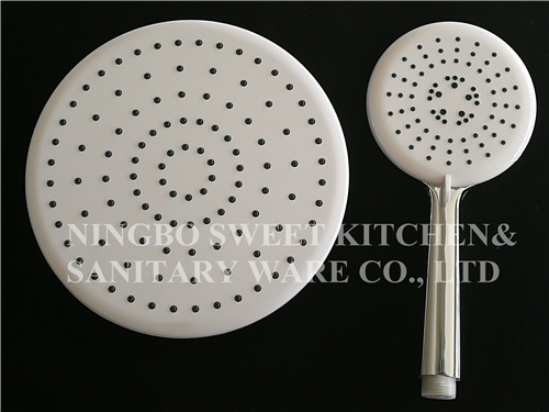 chrome plating shower head hand shower set round overhead shower rain shower ABS material bathroom shower