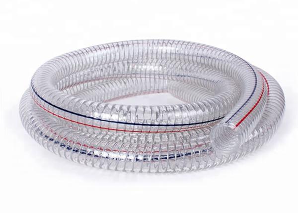 Non Toxic 2 Inch Clear PVC Spiral Steel Wire Reinforced Vacuum Plastic Hose