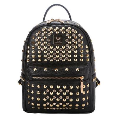 PU leather Rivets backpacks women backpacks college student School Backpacks mochilas