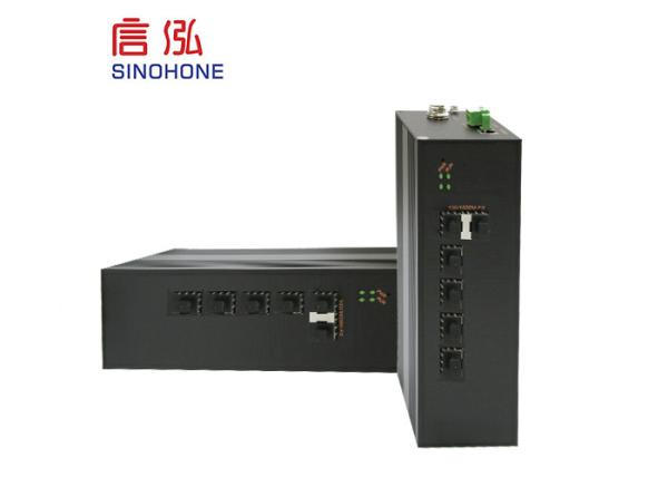 All Optical Ethernet 6 Port 100M / 1000M Gigabit Industrial Switch Support PTN