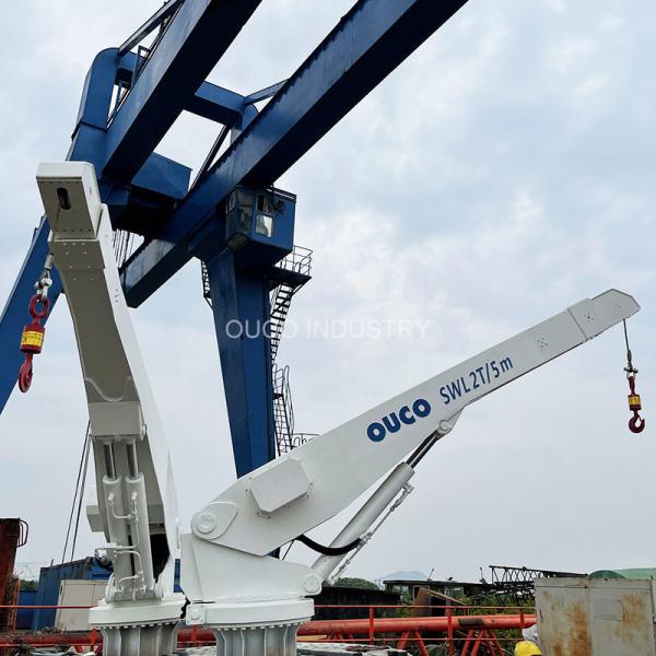 кран яхты 2T 5M выдвигая кливер постамента яхты крана заграждения