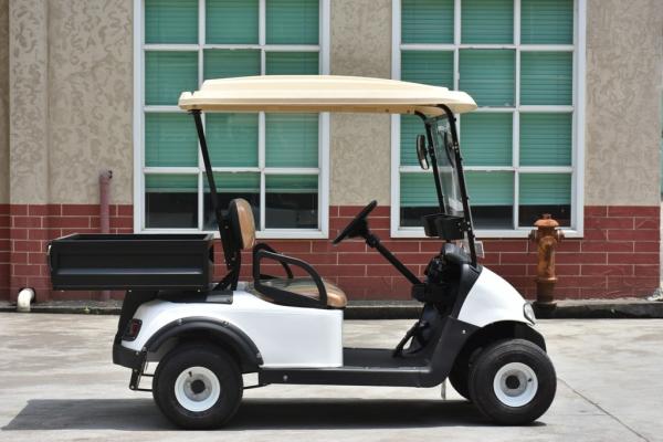 2 Seater Mini Car White Electric Utility Golf Carts Installed With Small Fans