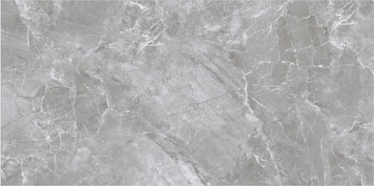 Glazed Porcelain Marble Ceramic Tiles Grey Slightly Glossy And Transparent