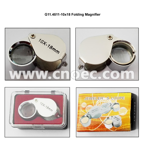 микроскоп Г11.4511-10кс18 ювелирных изделий увеличителя металла 10кс/18мм складывая