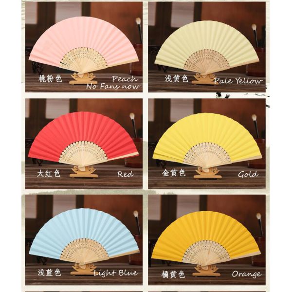 9inches High Quality Bamboo Hand Fans Folding Fan Custom Handicraft Bamboo Fan