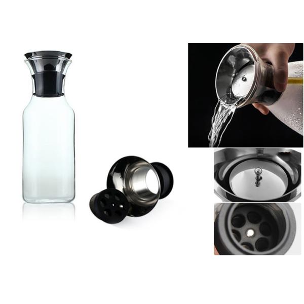 кувшин боросиликатного стекла 35оз с крышкой, Карафе воды верхней части сальто силикона изолированным крышкой