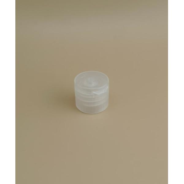 Small Clear Round Ribbed Plastic Cap for Cosmetic Bottles