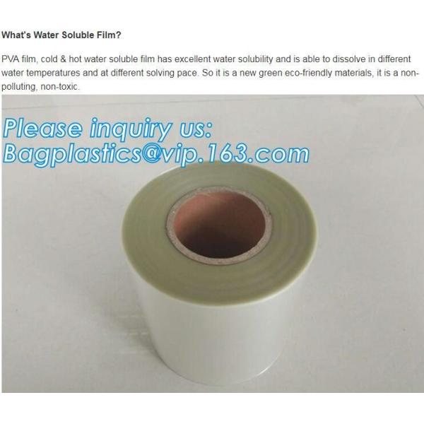 PEVA Water Soluble Plastic Laundry Bags, recycle bag, Cold Water Soluble Dissolvable Plastic Bags PVA Bag