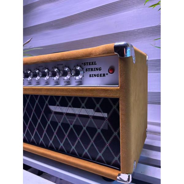 Custom Dumble CLONE Steel String Singer Head 20W 50W 100W with Suede Brown Color, Grand Amplifier SSS Model