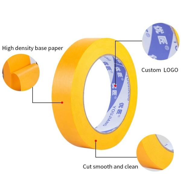 Automotive Masking Crepe Washi Paper Tape for Sharp Line Painting No Residue and Easy