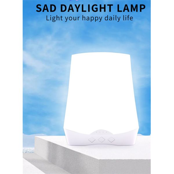 50000 Hours Working Time Modern Portable Energy Sun Lamp 10000 LUX Adjustable Bright Light LED White Light SAD Therapy Lamp Depression
