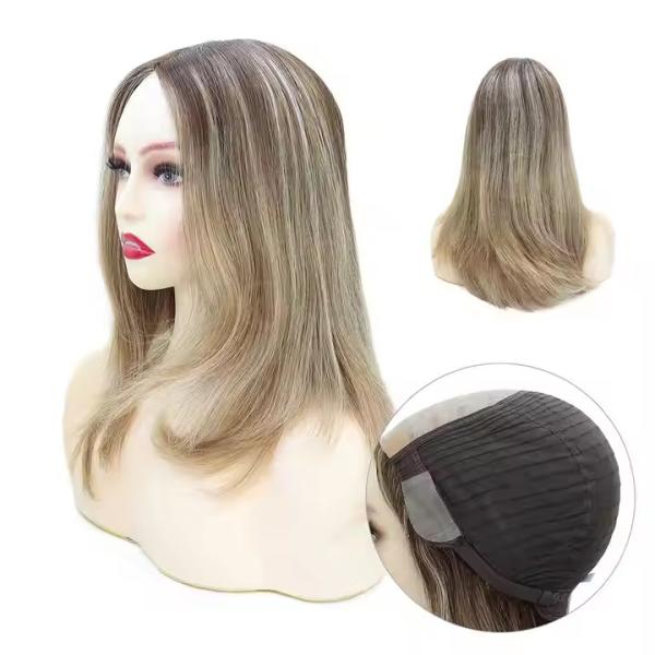 Ready to Ship Alopecia Wigs highest human Hair Silk base Kosher Wigs Cuticle Aligned medical wig