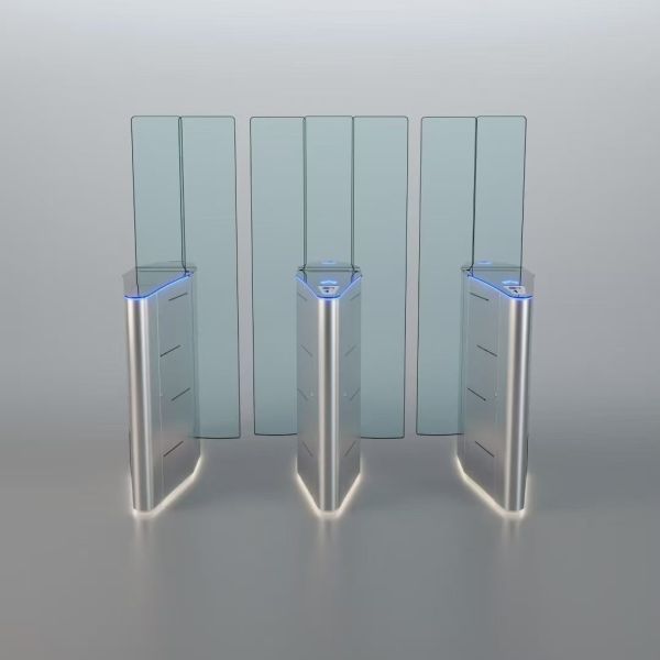 Acrylic Glass Sliding Gate Turnstile Full Height Automatic Access Control Subway