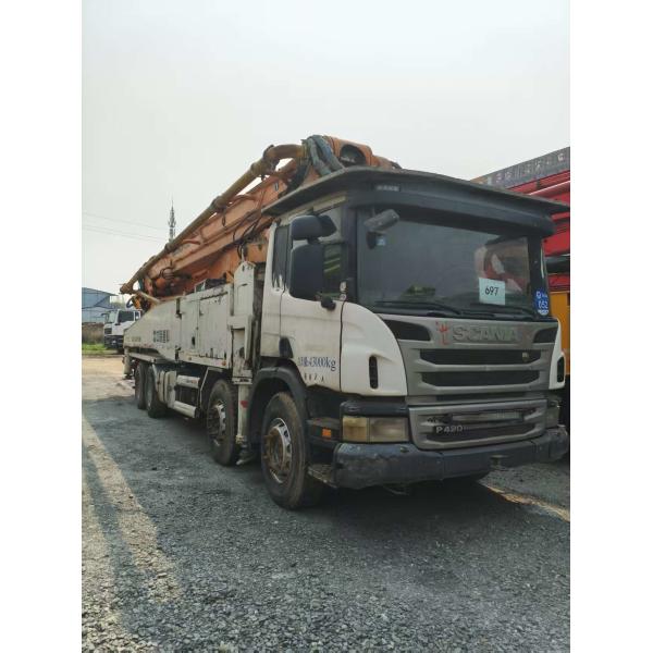 2013 Zoomlion Second Hand Concrete Pump 56 Meter With Scania
