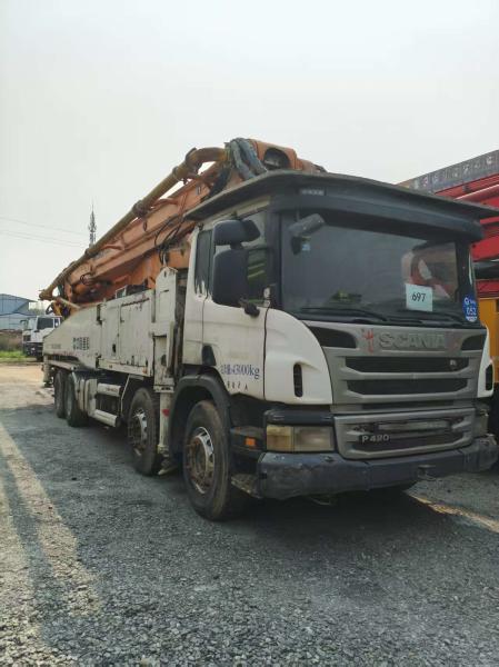 2013 Zoomlion Second Hand Concrete Pump 56 Meter With Scania