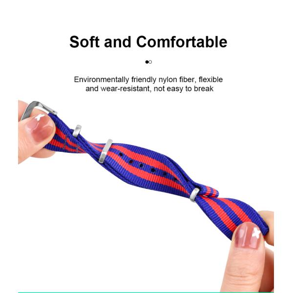 Adjustable Nylon Braided Strap · 18~26mm