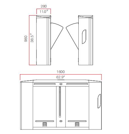 DC Brushless Motor Facial Recognition Turnstile Entry Systems Long Lifespan
