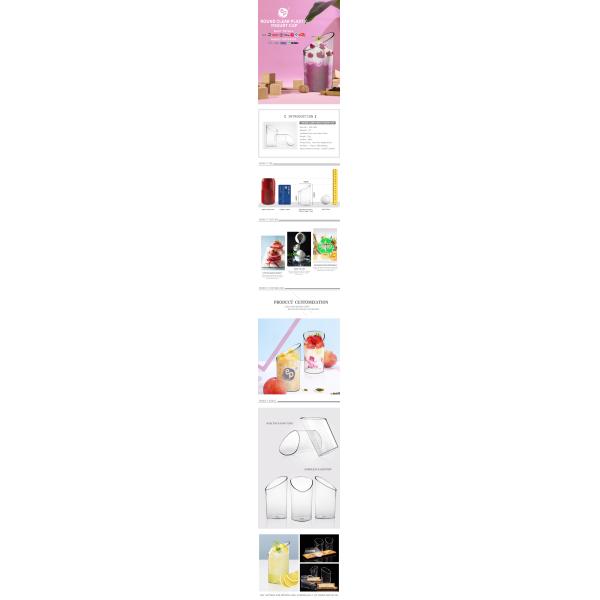 Disposable mini  plastic jelly pudding dessert cake square plastic dessert cup