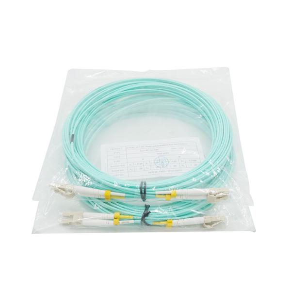 multimode lc lc connector om4 50/125 duplex jumper lszh jacket 1m fiber optic patch cord