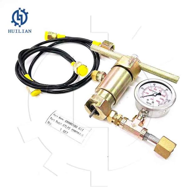 Válvula de carregamento Kit Nitrogen Gas Charge Valve do ATLAS para o martelo hidráulico do atlas-Copco