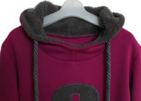 Длинние дамы/фуфайки женщин с капюшоном, хлопок 2 карманн