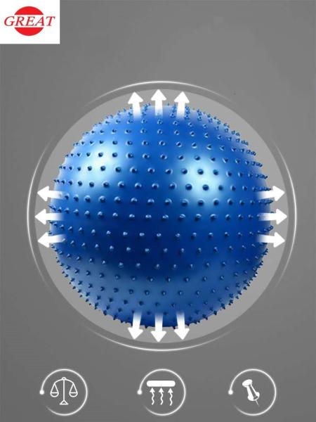 Inflatable Massage 200KG Load Bearing 75cm Gym Balance Ball