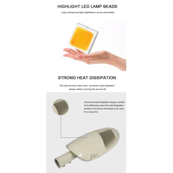 7000K Grey Black Outdoor LED Street Lights Long Lifetime 120W