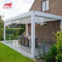 Pergola de toit à persiennes motorisée de 3 po x 4 po Patio de jardin en aluminium extérieur imperméable