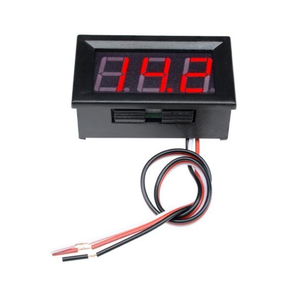 3 Wire 0.56 0-30V DC LED Digital Voltmeter Car Motorcycle Volt Tester Detector Capacity Monitor