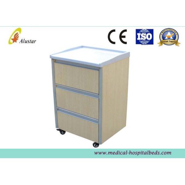 White Blue ABS Hospital Bedside Cabinet Hospital Bedside Locker With Drawer ( ALS - CB101)