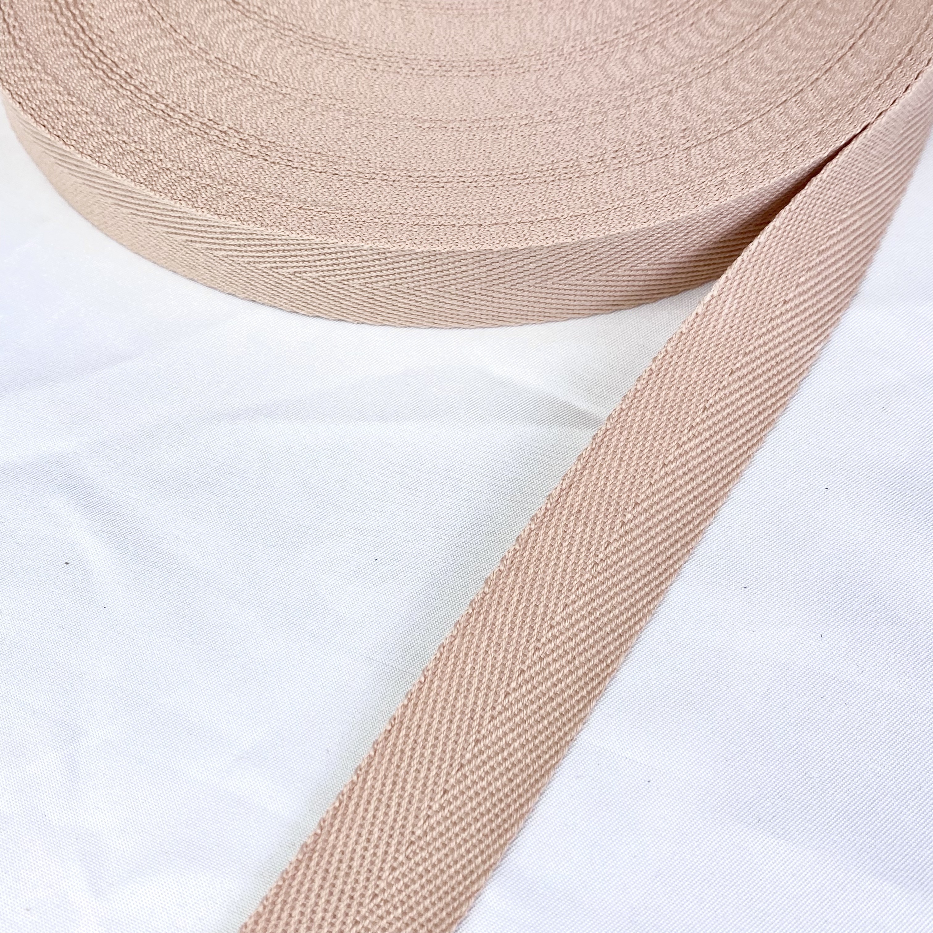 Herringbone polyester-cotton webbing Various colors Backpack strap Belt Handbag strap