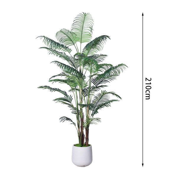 5ft 6FT 7ft Fake Tropical Palm Plant, Artificial Palm Tree, Pre Potted Faux Greenry Plant for House Living Room Outside Patio Office 