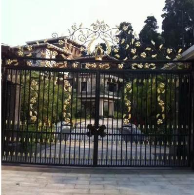 Heat Treated Wrought Courtyard Iron Gates For Garden School Home Courtyard