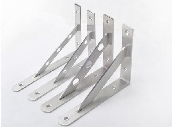 90 Degree L Shape Steel Corner Bracket Stamping Hardware Part 0.1-3.0mm Thickness