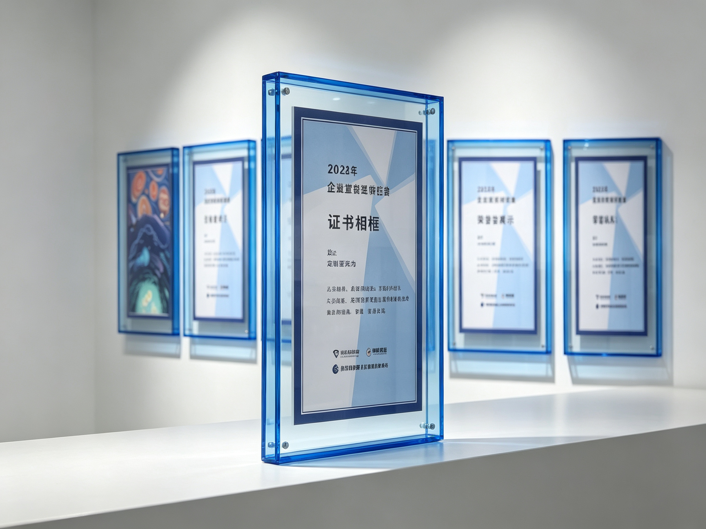 Wall Mounted Acrylic Certificate Frame, Custom Acrylic Award Frame for Corporate Honor Wall & Bulletin Board