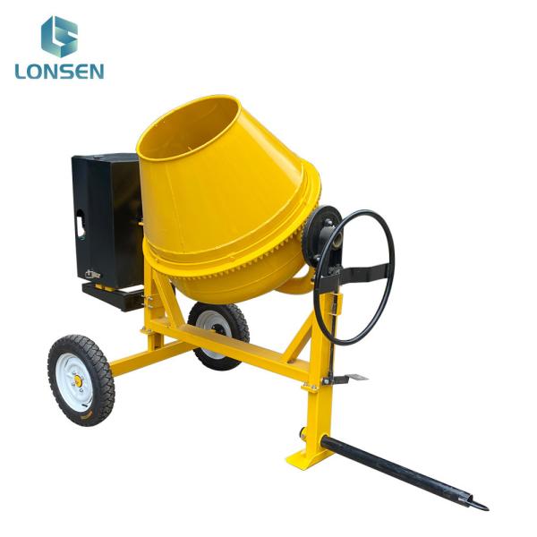 400L Mobile Portable Concrete Mixer with 2 Tyre Efficiently Serves Construction Industry Weight 300 kg